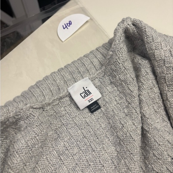 Cabi Women's Gray Heather Oatmeal Zip Cardigan Style Size XXS Oversized - Picture 6 of 8